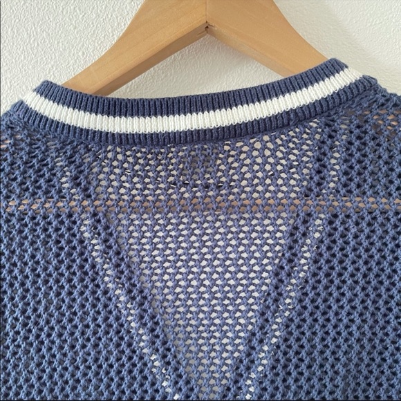 5/$20 Roxy City Escape Navy White Stripe Button Open Knit Cardigan Sweater-M - Picture 12 of 12